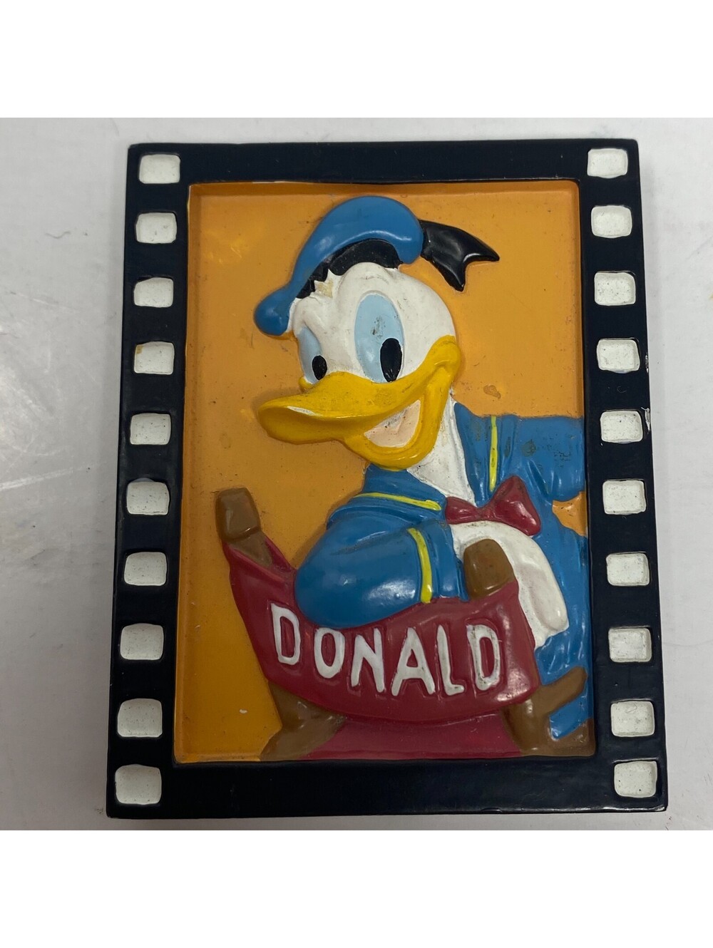Vintage Disney Donald Duck 3D Resin Filmstrip Magnet Wall Plaque Fridge Decor